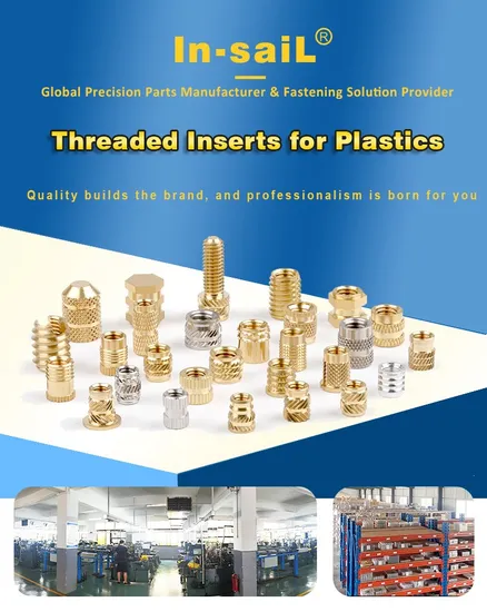 Ultrasonic Brass Tapered Insert Nut for Threads Replacing European and American Standards